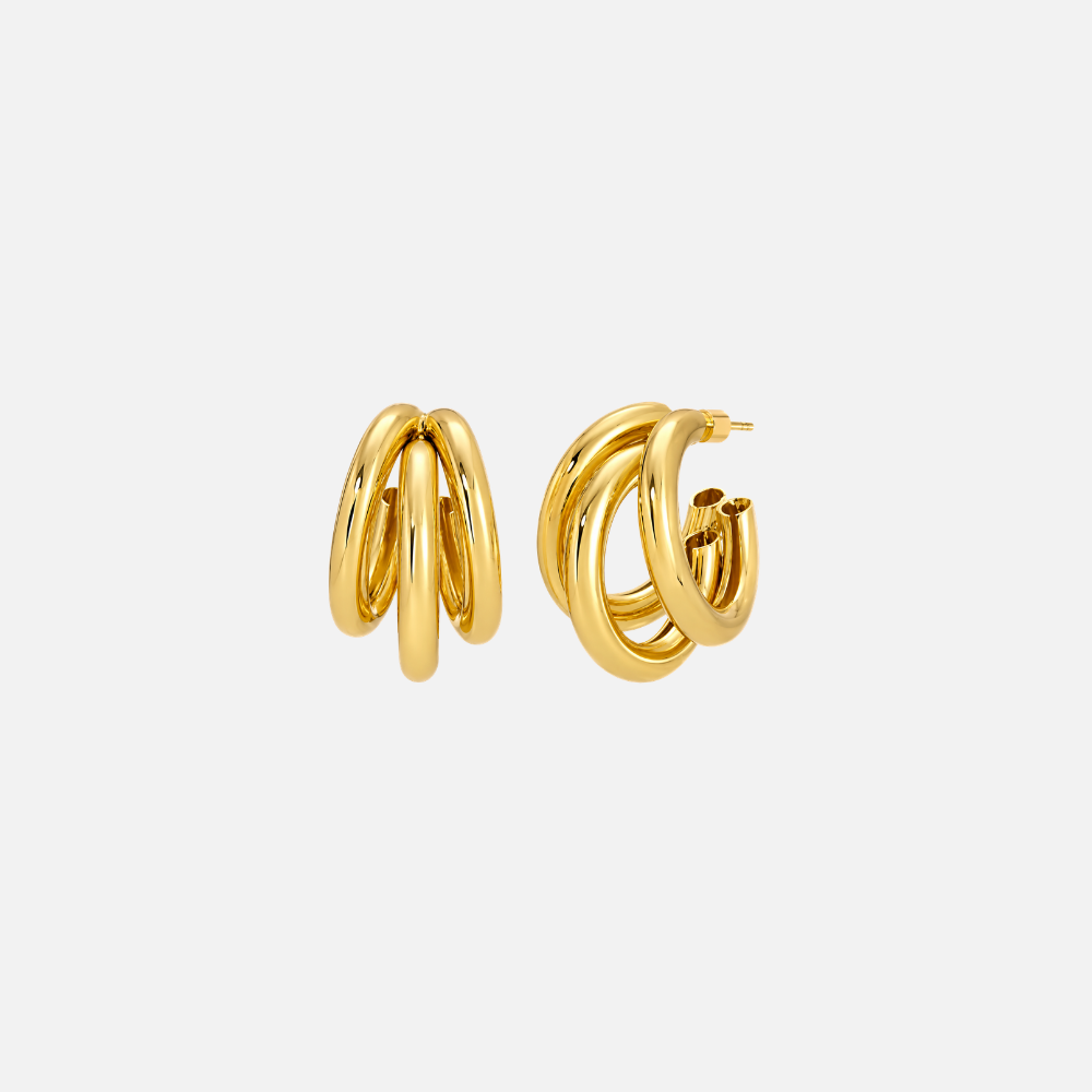 Triple Hoop Earrings (Vàng)