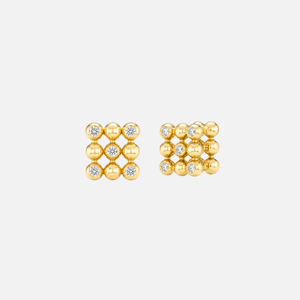 Dice Square Stud Earrings